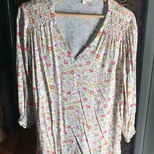 Floral V-Neck Blouse